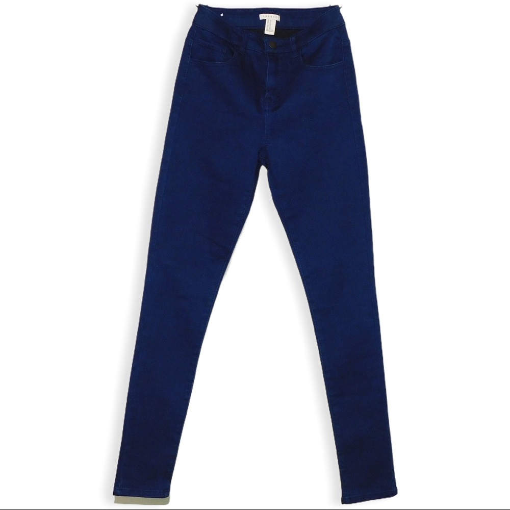 High Rise Skinny Denim Pants Jeggings 25" Long